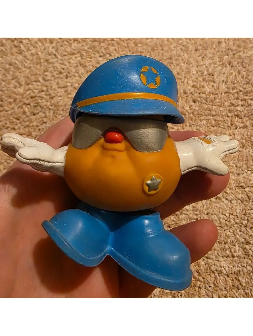 Vtg 1987 Hasbro Spud Potato Head Police Officer Action Figure